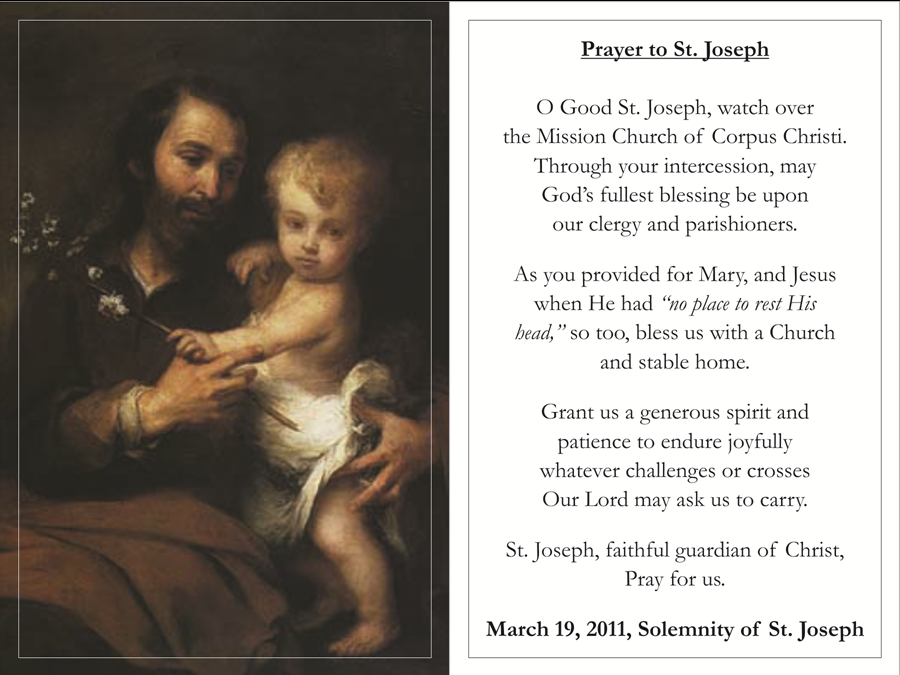 Prayer to St. Joseph Corpus Christi Catholic Church, South Riding, VA